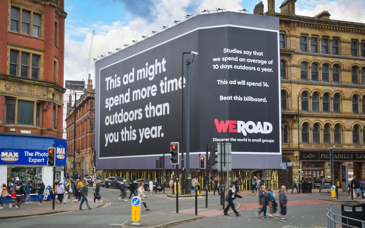 Weroad-Plakat in London (Foto: WeRoad)