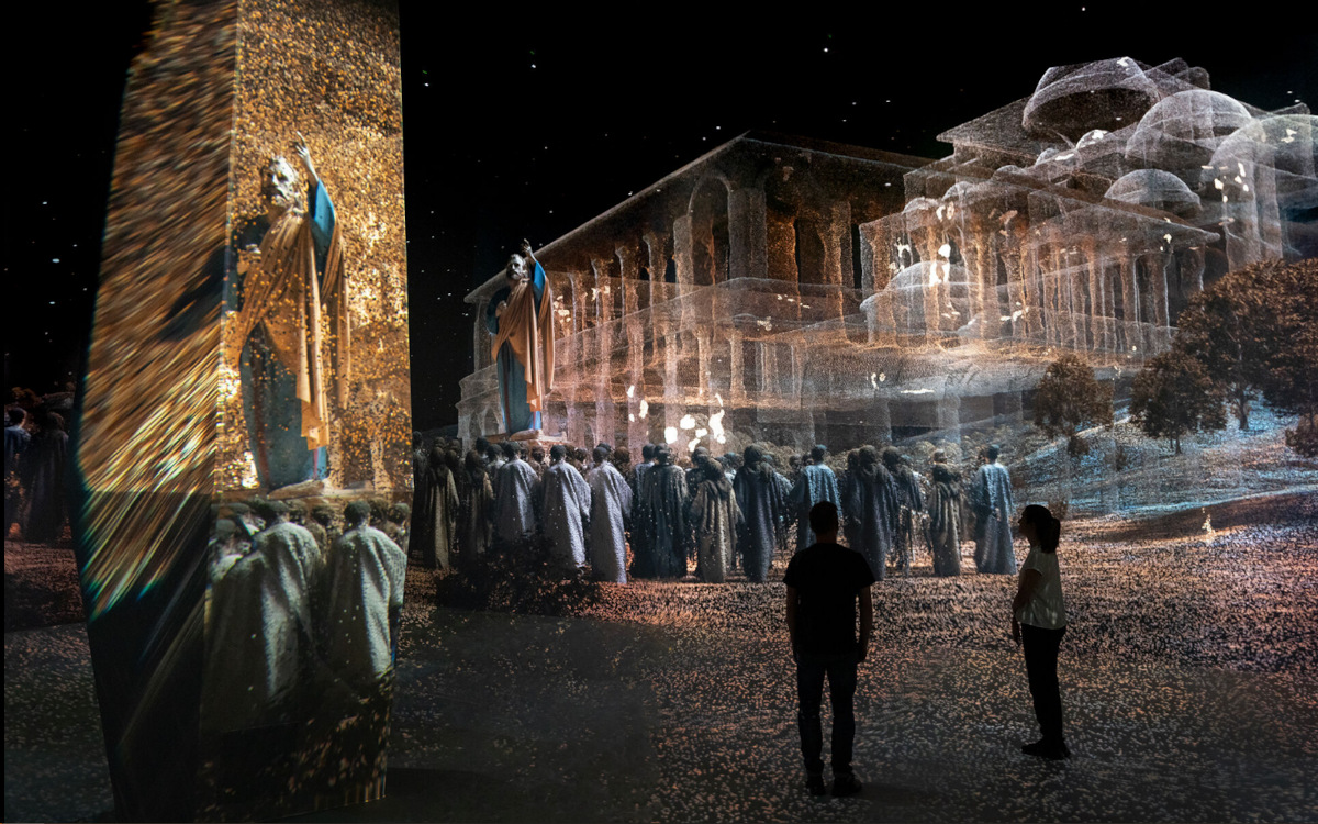 Mit 360-Grad-Mapping und Soundeffekten bietet das Ephesus Experience Museum ein immersives Erlebnis innerhalb der antiken Stätte. (Foto: Atelier Brückner)