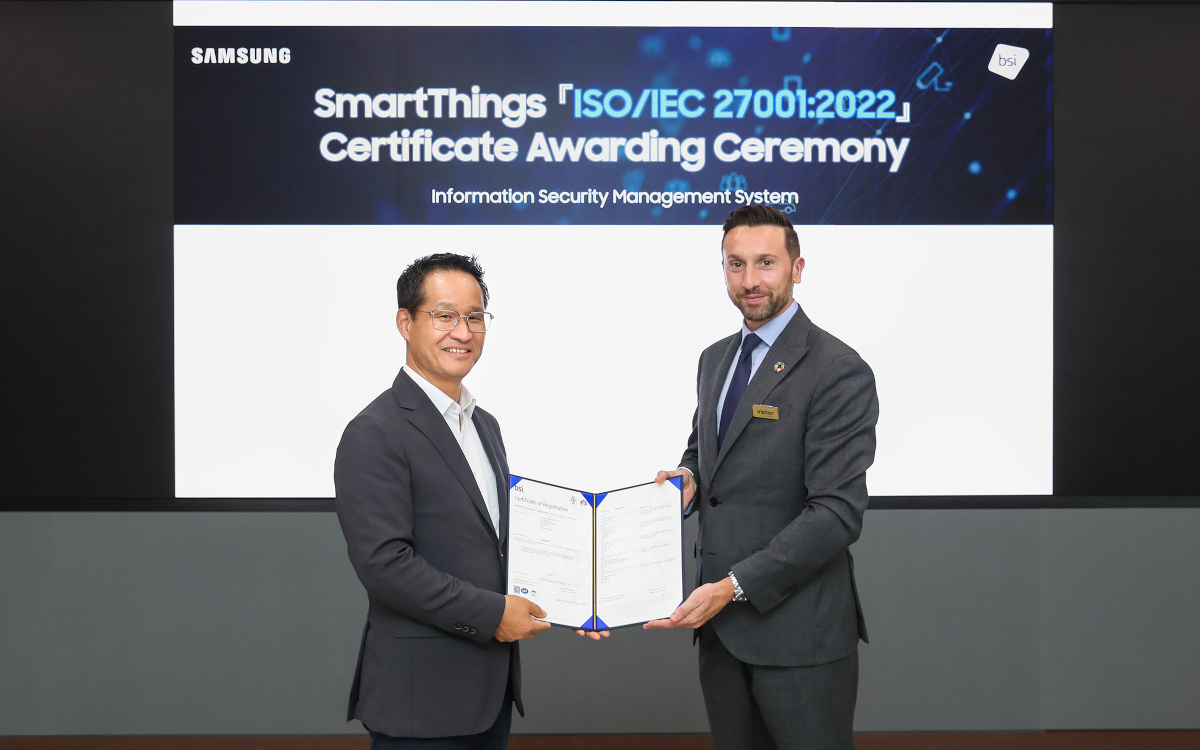 Samsung Smartthings ISO27001 zertifiziert (Foto: Samsung)