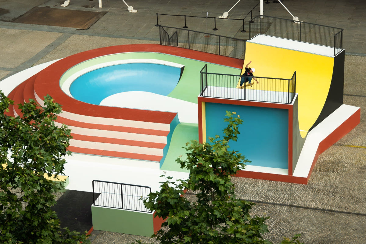 "Cycloid Piazza" - eine Skate-Installation, von Raphael Zarka im Auftrag von Nike entworfen. (Foto: Nike)