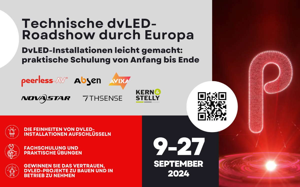 Die Europa-Roadshow 2024 von Peerless-AV besucht auch drei deutsche Städte. (Bild: Peerless-AV)