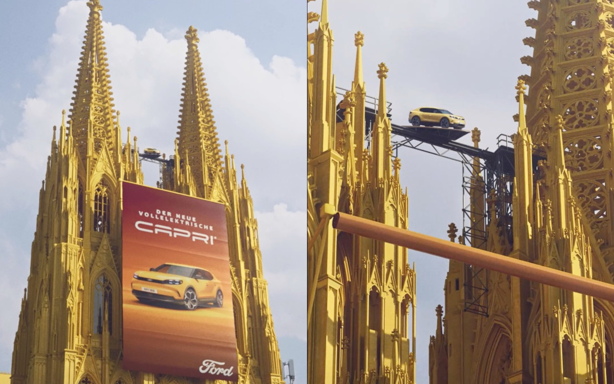 Szenen aus dem FooH-Werbeclip für den Ford Capri (Bilder: Mindshare)