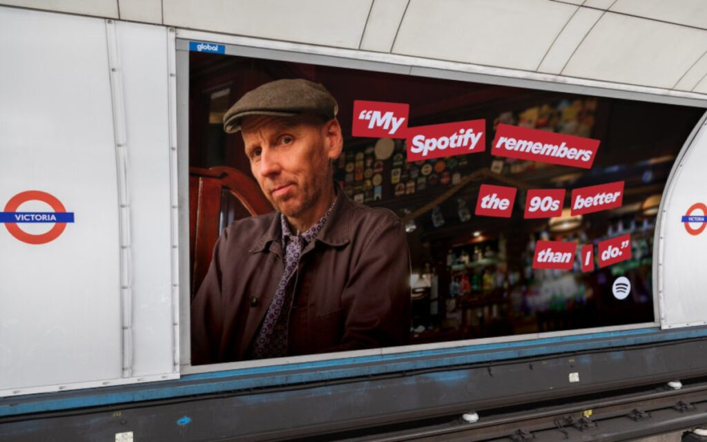 Mockup für Spotify-Kamapagne in der Londoner Metro (Foto: Spotify)