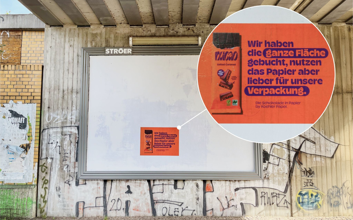 Weniger als OoH-Kampagne und mehr als Social-Media-Gag gedacht - die Plakataktion von Nucao. (Foto: nucao)