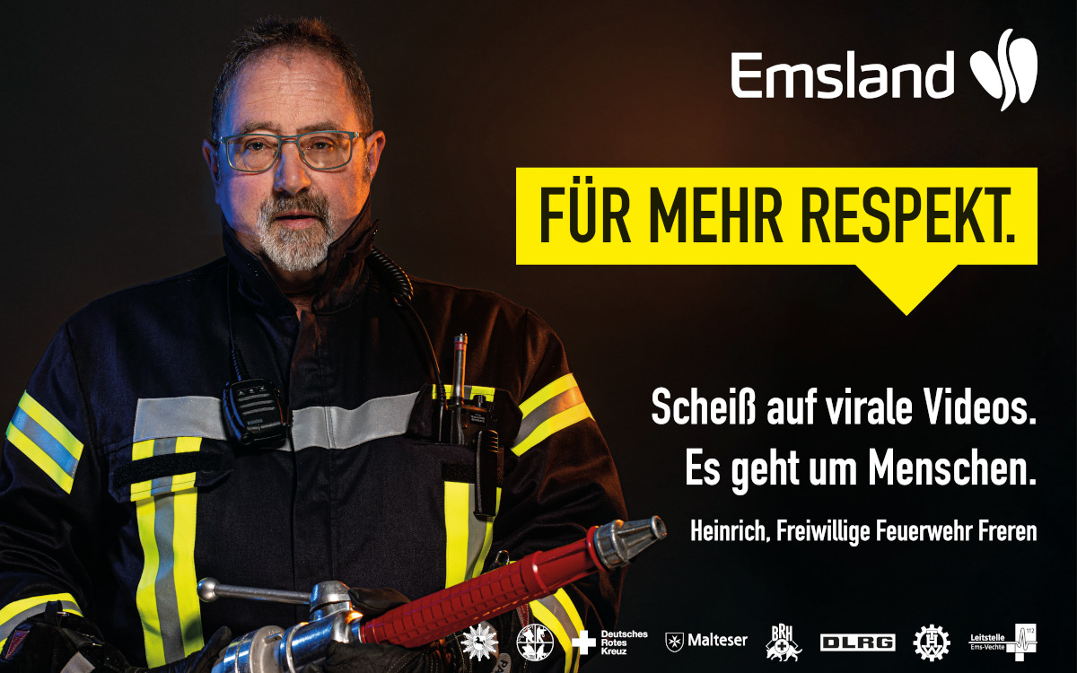 Motiv der Emsland-Kampagne "Für mehr Respekt" (Foto: Klare Worte/Franz Schepers)