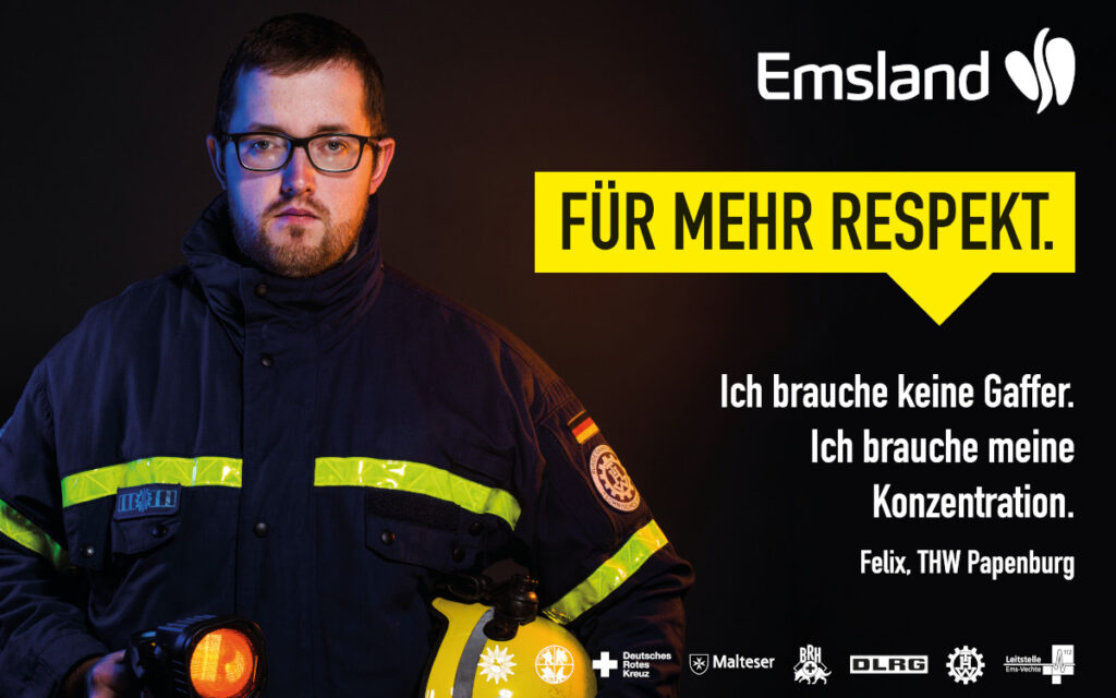 Motiv der Emsland-Kampagne "Für mehr Respekt" (Foto: Klare Worte/Franz Schepers)