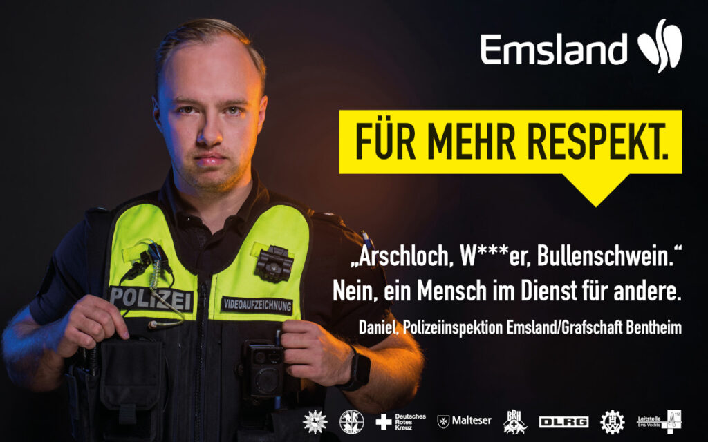 Motiv der Emsland-Kampagne "Für mehr Respekt" (Foto: Klare Worte/Franz Schepers)