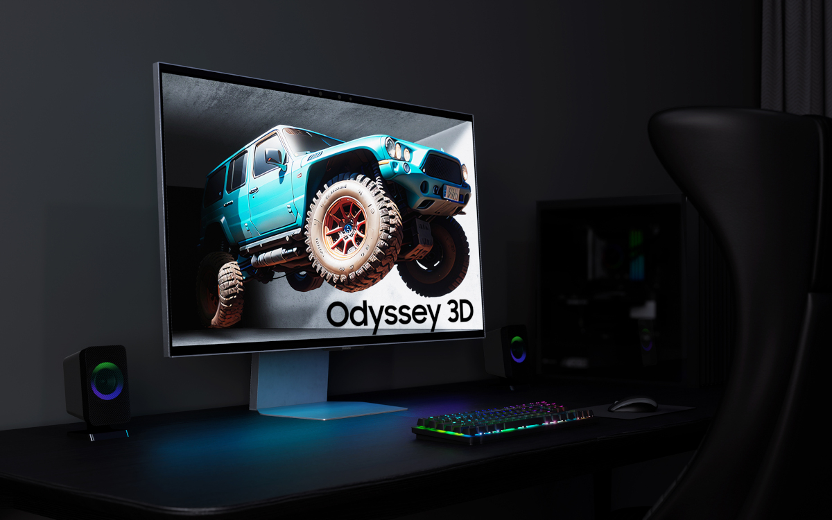 Samsung hat seinen ersten 3D-Monitor für das bloße Auge vorgestellt: den Odyssey 3D. (Foto: Samsung)