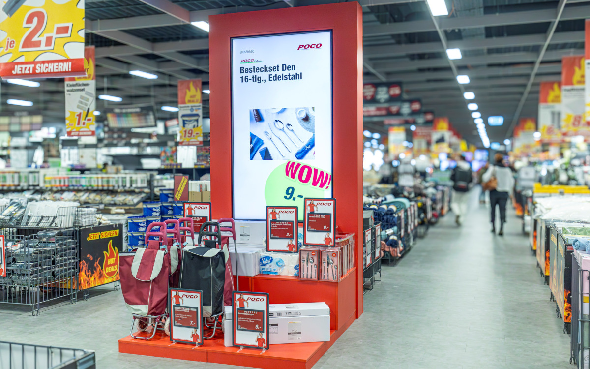 Rund 500 Digital Signage-Displays sind für Werbetreibende jetzt über die SSP1 verfügbar. (Foto: dimedis)