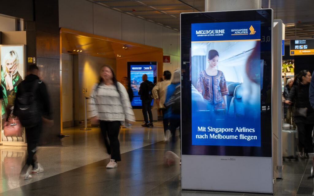 Europaweite Kampagne von Singapore Airlines (Foto: Vistar Media)