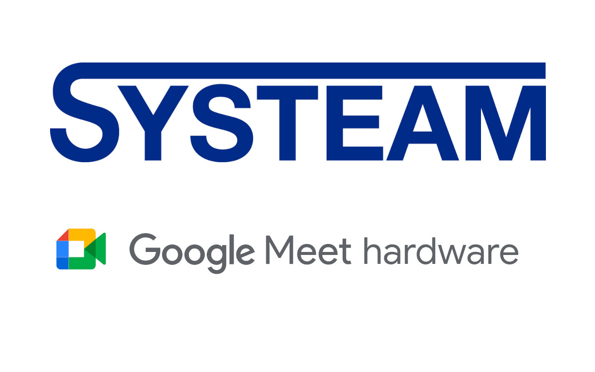 Systeam ist nun Distributor von Google Meet Hardware (Logos: Systeam, Google Meet hardware)