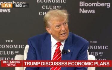 Donald Trump im Gespräch mit Bloomberg (Screenshot Bloomberg)