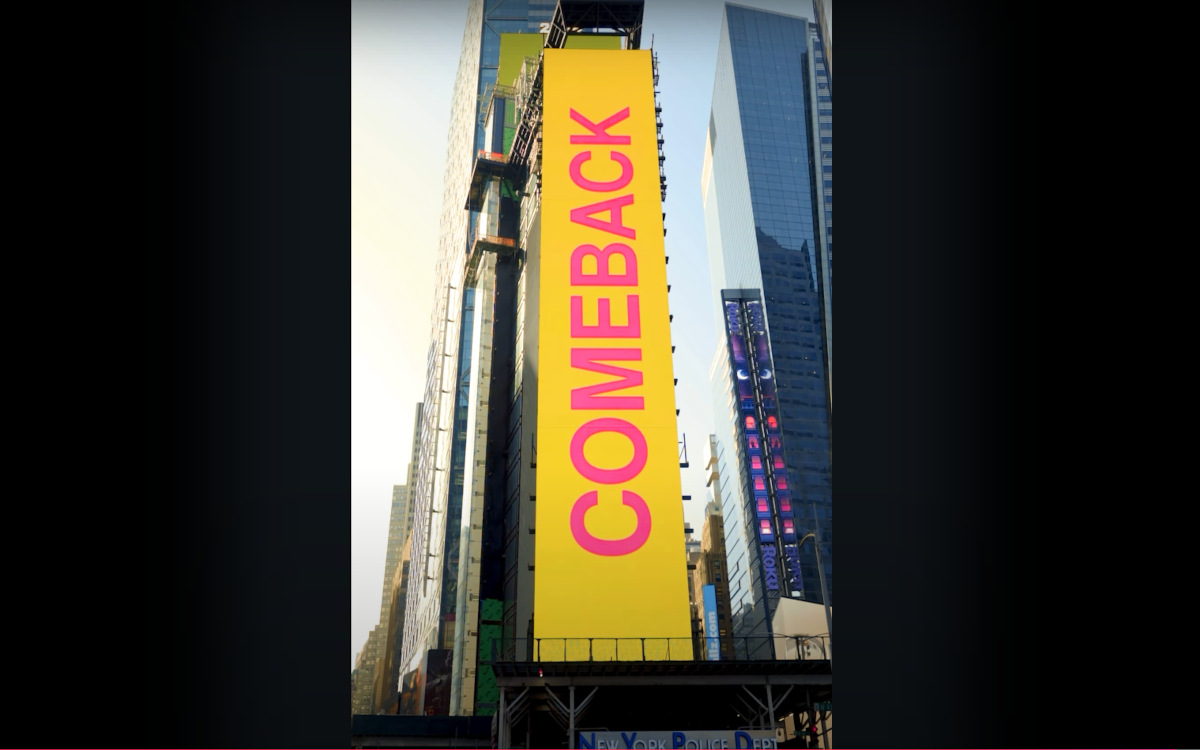 Die FDP kündigte vergangene Woche das große deutsche Wirtschafts-Comeback auf dem Times Square an. (Foto: FDP)