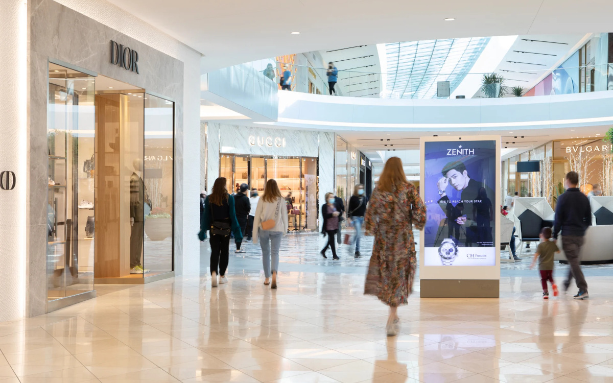 Westfield USA integriert im DooH-Netzwerk die Datenmanagent-Lösung LDSK. (Foto: Westfield)