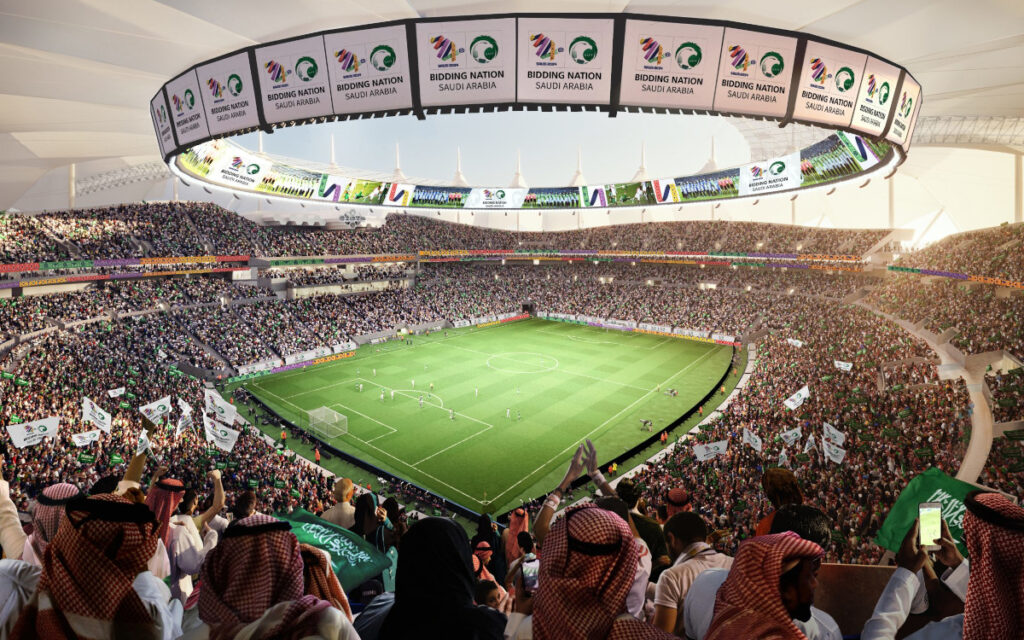 Das King Fahad Sports City Stadium (Mock-up: SAUDI 2034 BID/SAFF)