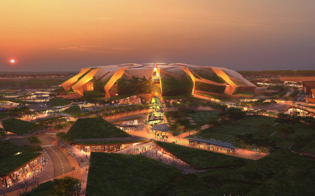 Das King Salman International Stadium (Mock-up: SAUDI 2034 BID/SAFF)