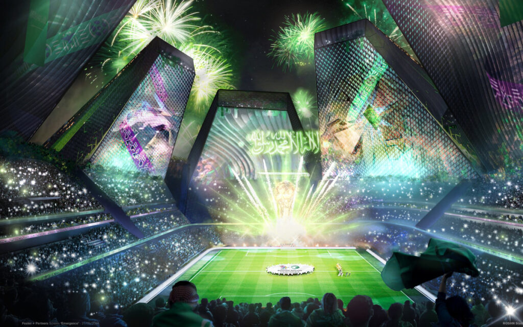 Das Roshn Stadium (Mock-up: SAUDI 2034 BID/SAFF)