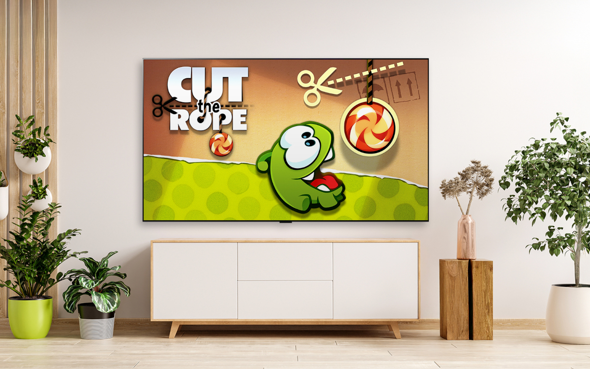 "Cut the Rope" von Famobi wird nun auf der WebOS-Plattform verfügbar sein. (Foto: LG Electronics)