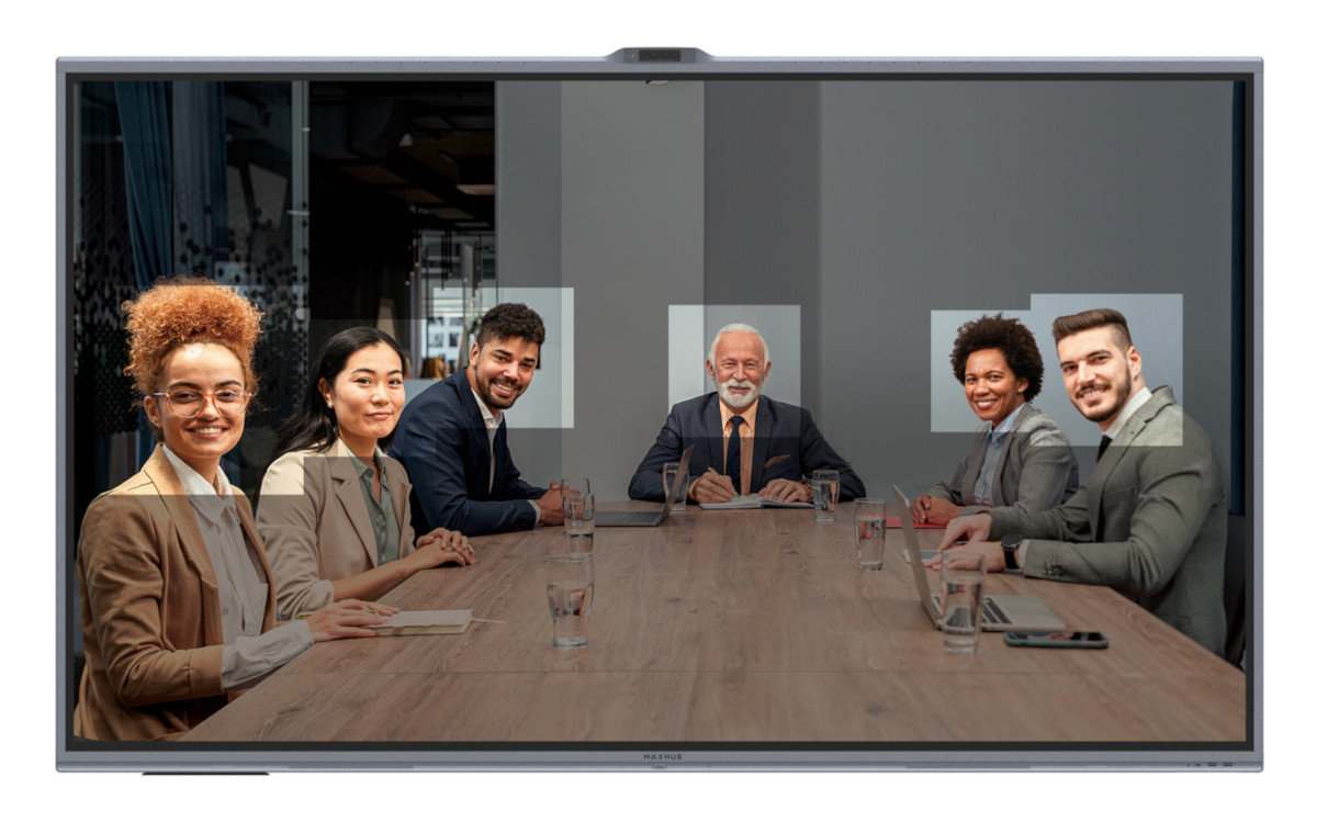 Bei Maxhub mit dabei: das neue V7-Display für Microsoft Teams-Rooms-Anwendungen (Foto: MAXHUB)