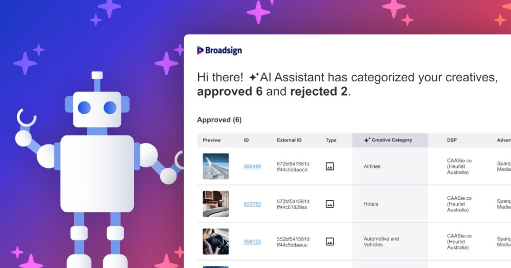 Broadsign AI Assistant (Foto: Broadsign)