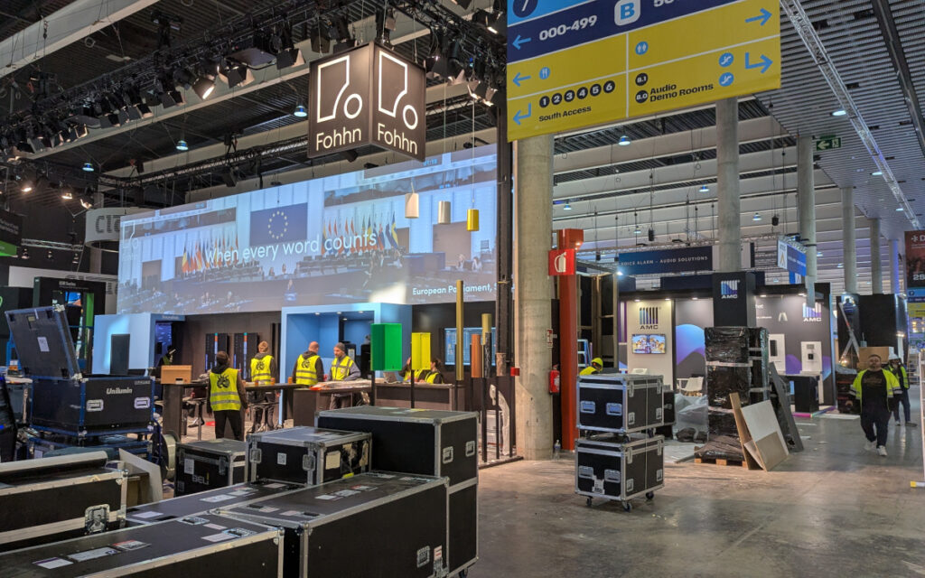 Aufbau der ISE 2025 (Foto: invidis)