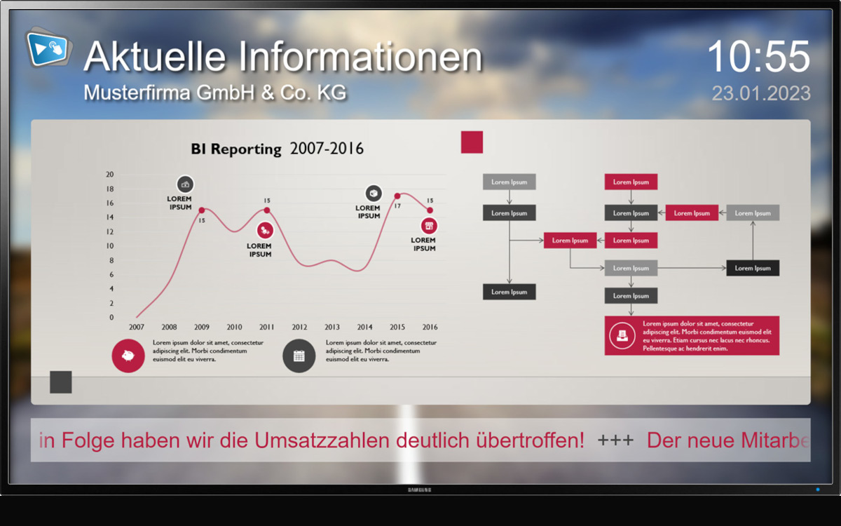 Frontface - Software für Digital Signage- und Kioskanwendungen (Foto: mirabyte)