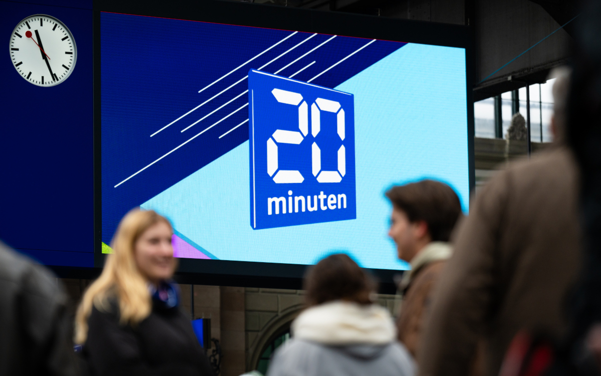 20 Minuten lanciert ein neues DooH-News-Angebot per DCO (Foto: 20Minuten)