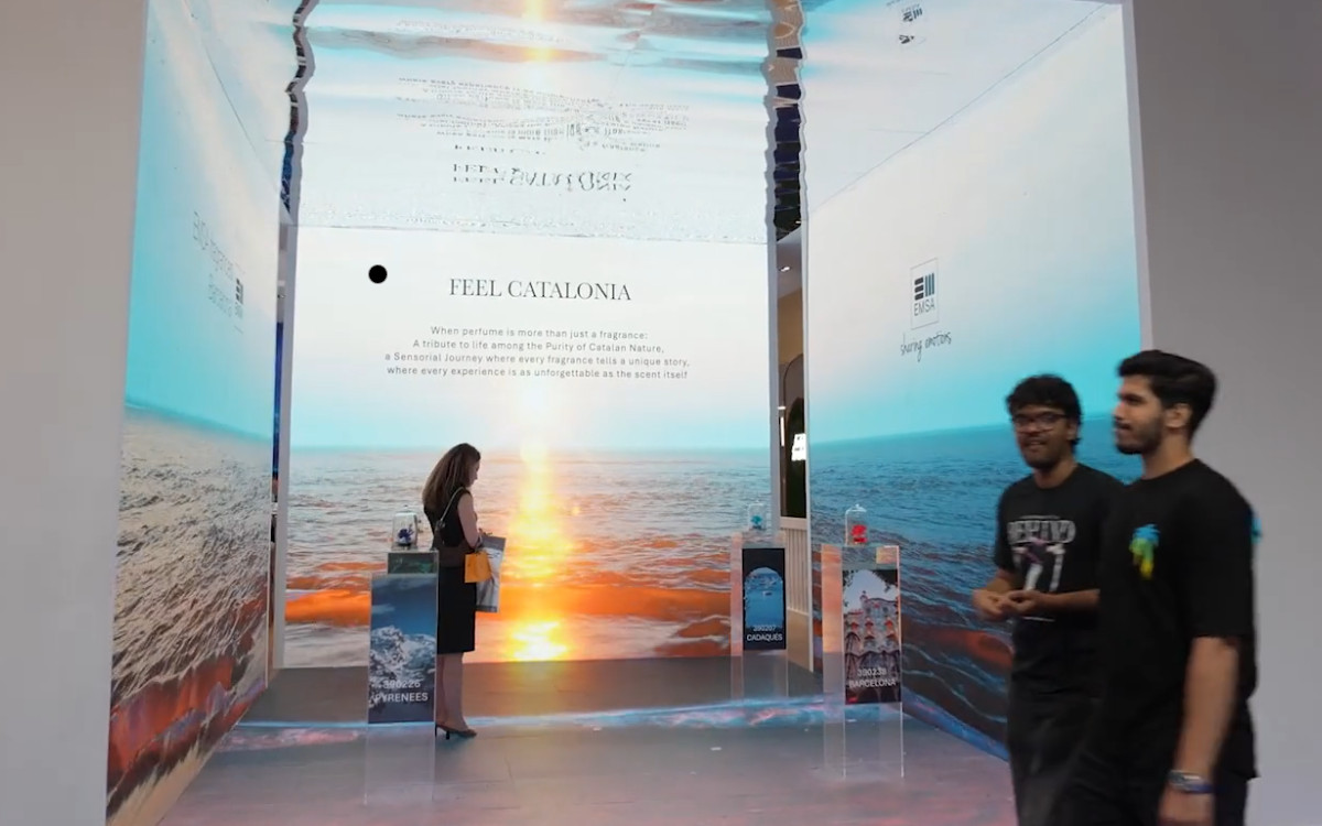 Der Emsa-Stand auf der Beautyworld Middle East im Herbst 2024 (Foto: Screenshot/instronic)