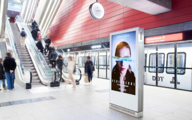 Clear-Channel-Stele in Kopenhagener Metro (Foto: Clear Channel)