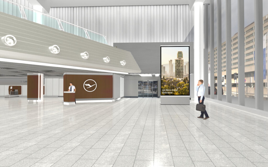 Neues Premium Check-in DooH-Netzwerk in FRA (Foto: Media Frankfurt)