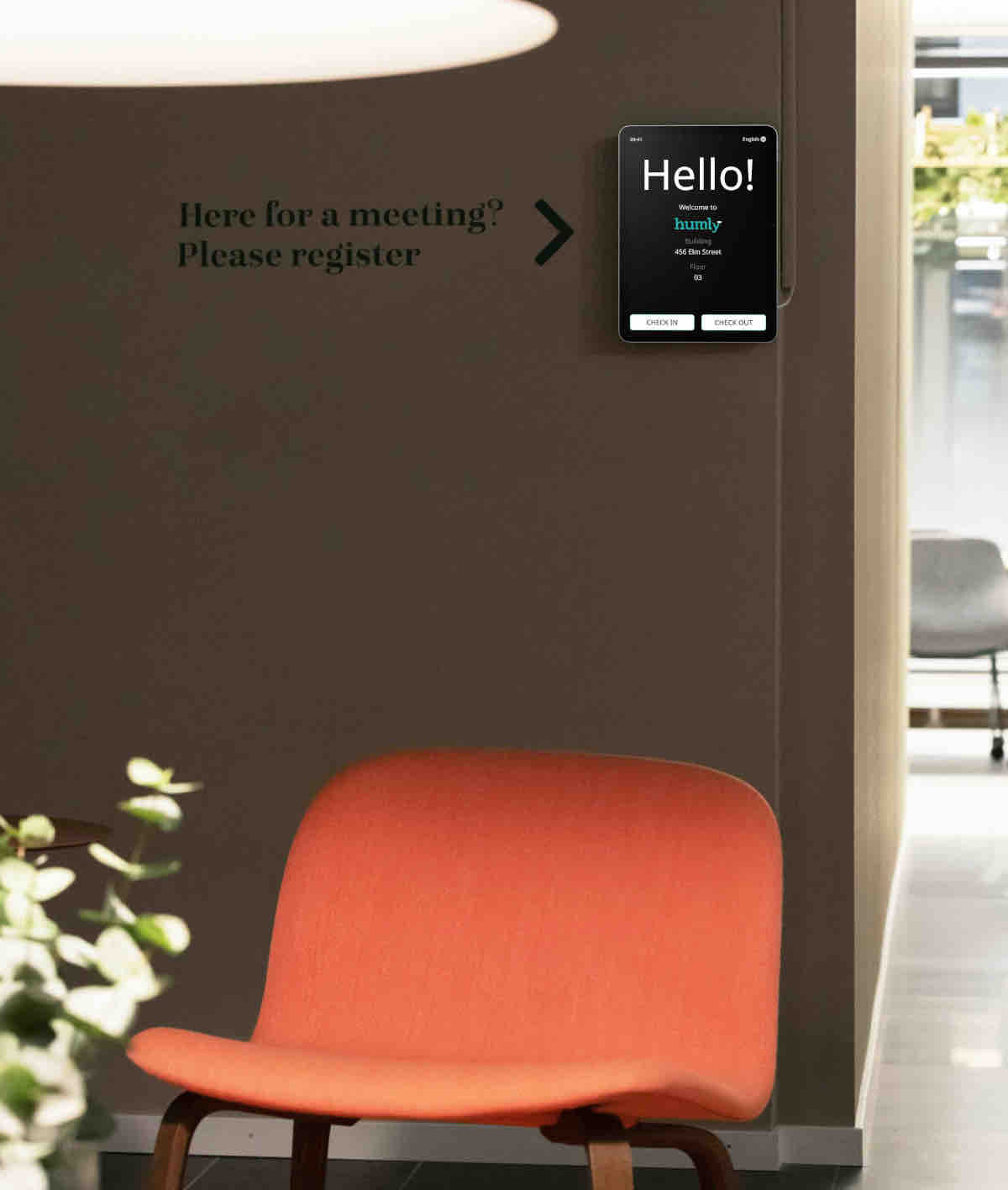 Check-in über das Humly Visitor System (Foto: Humly)