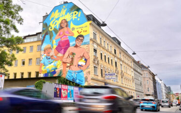 Von Popp Vision umgesetztes Mural von Tui Österreich (Foto: Popp Vision)