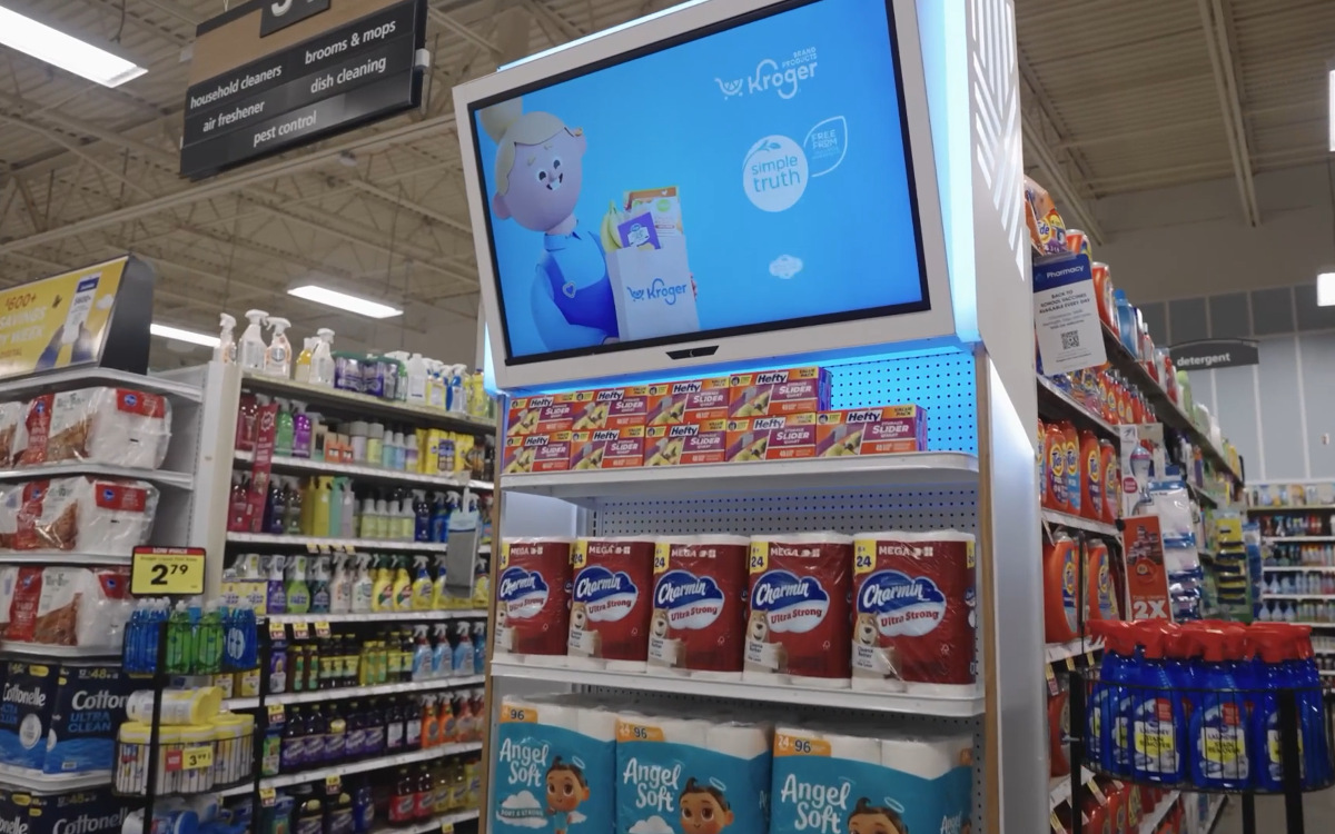 Kroger will sein Retail-Media-Netzwerk aufwendig in das Storedesign integrieren. (Foto: Kroger)