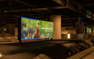 LED-Walls mit Sharp/NEC-Technologie am Flughafen KEF (Foto: Ofar)