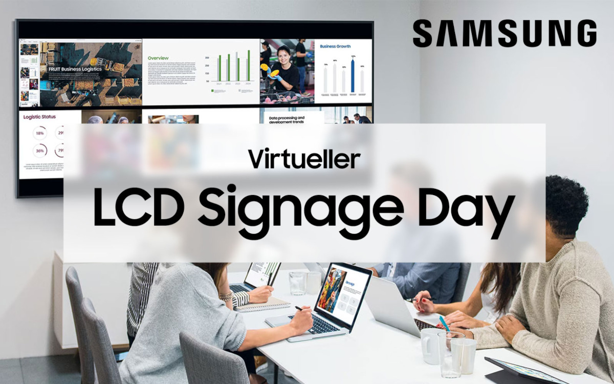 Samsung Deutschland hostet ein Webinar zu Neuigkeiten im LCD-Signage-Portfolio. (Foto: Samsung)