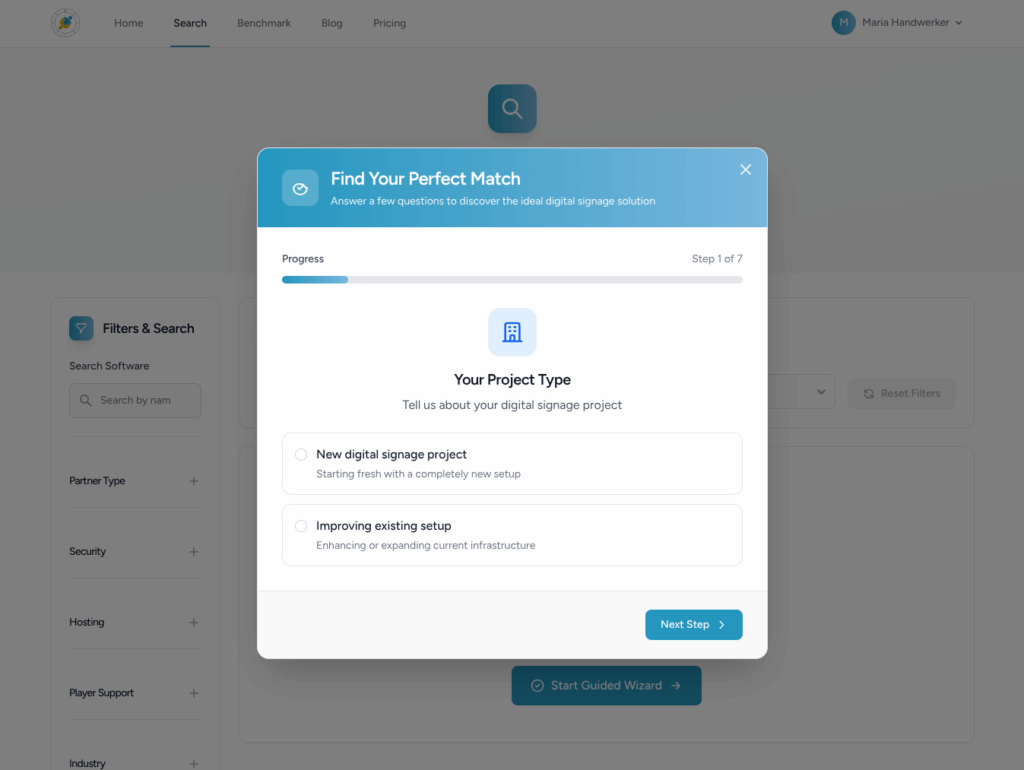 Das Compass Search Tool (Foto: invidis)
