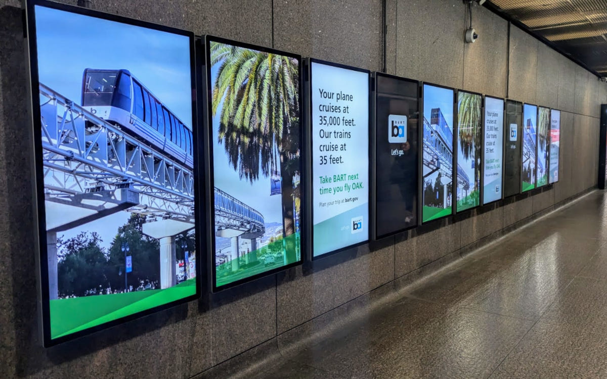 DooH in der Metro von San Francisco (Foto: invidis)