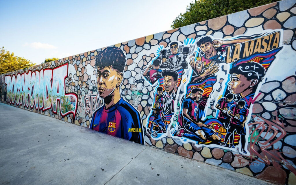 Mural mit Lamine Yamal (Foto: FC Barcelona)
