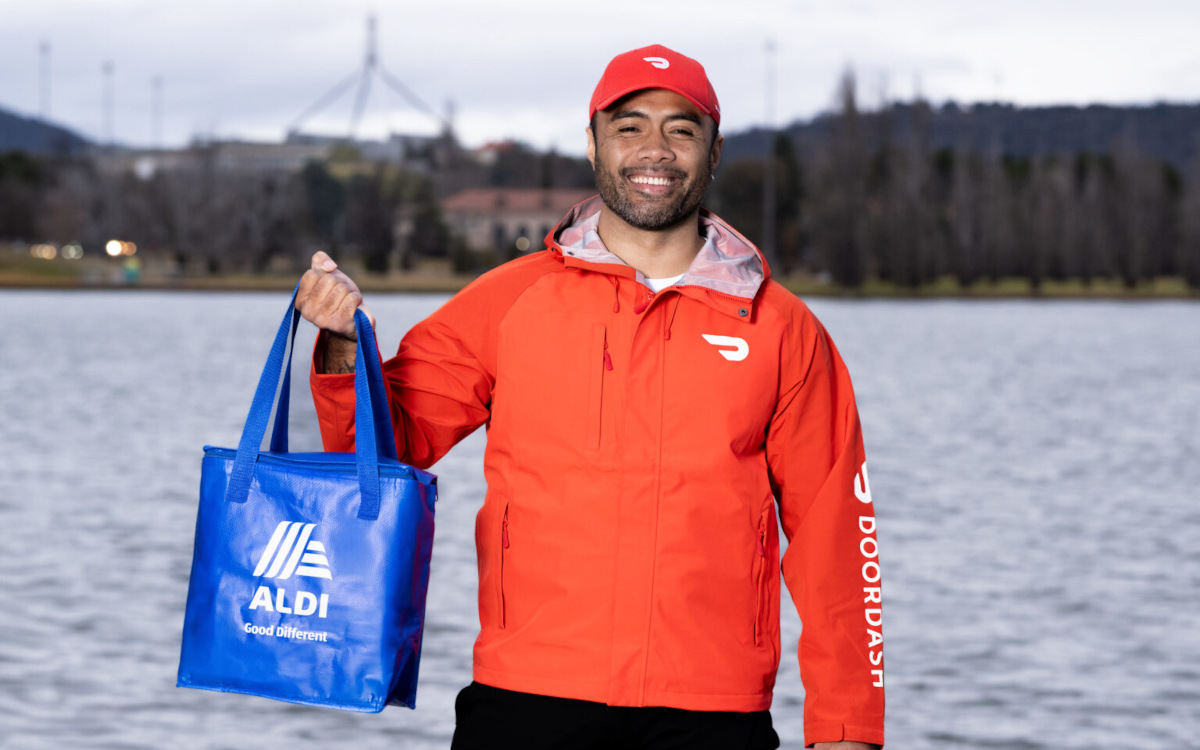 Aldi kooperier mit Doordash in Australien. (Foto: Aldi/Esteban La Tessa)