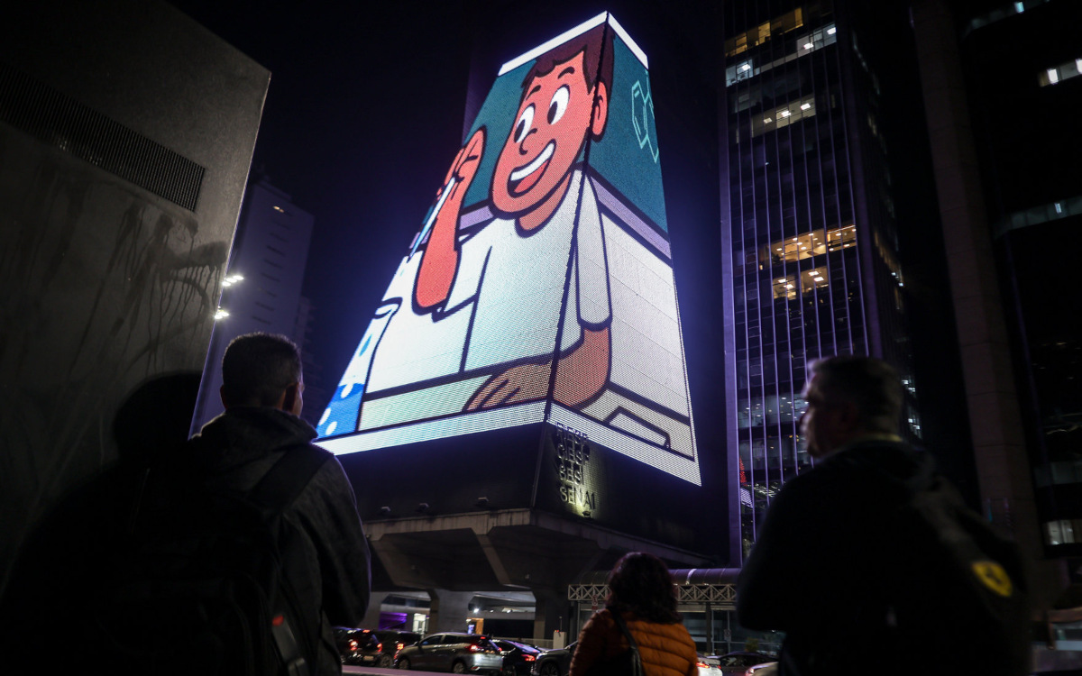 Die neue LED-Fassade des Fiesb-Gebäudes in Sao Paulo (Foto: ON)