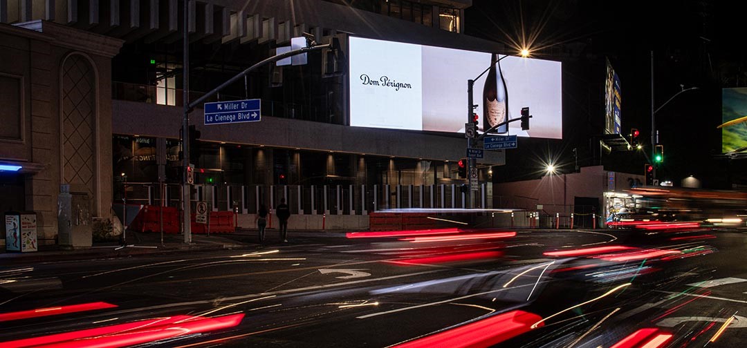 Neuer LED-Screen am "The Now" auf dem Sunset Boulevard (Foto: Daktronics)