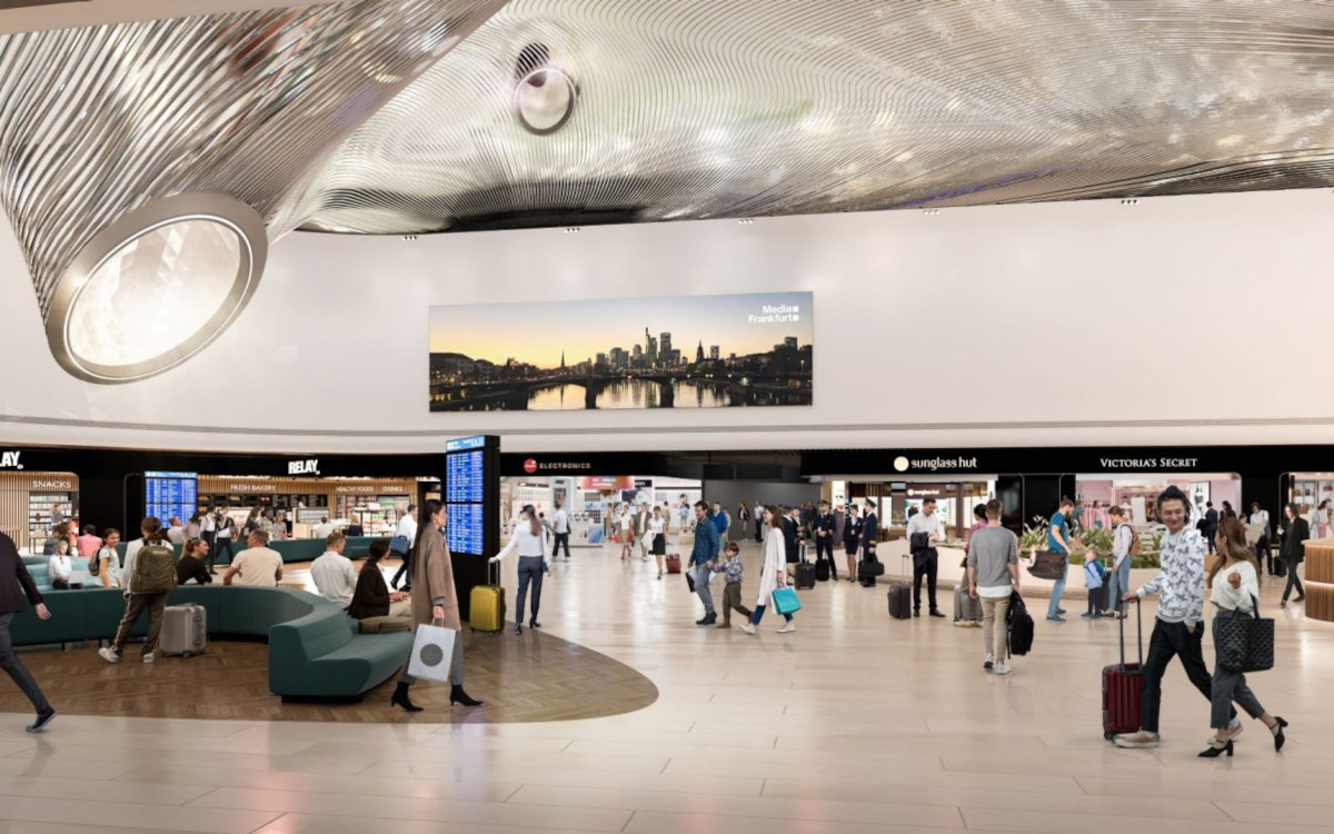 So soll das Terminal 3 am Flughafen Frankfurt aussehen. (Mock-up: Fraport AG)
