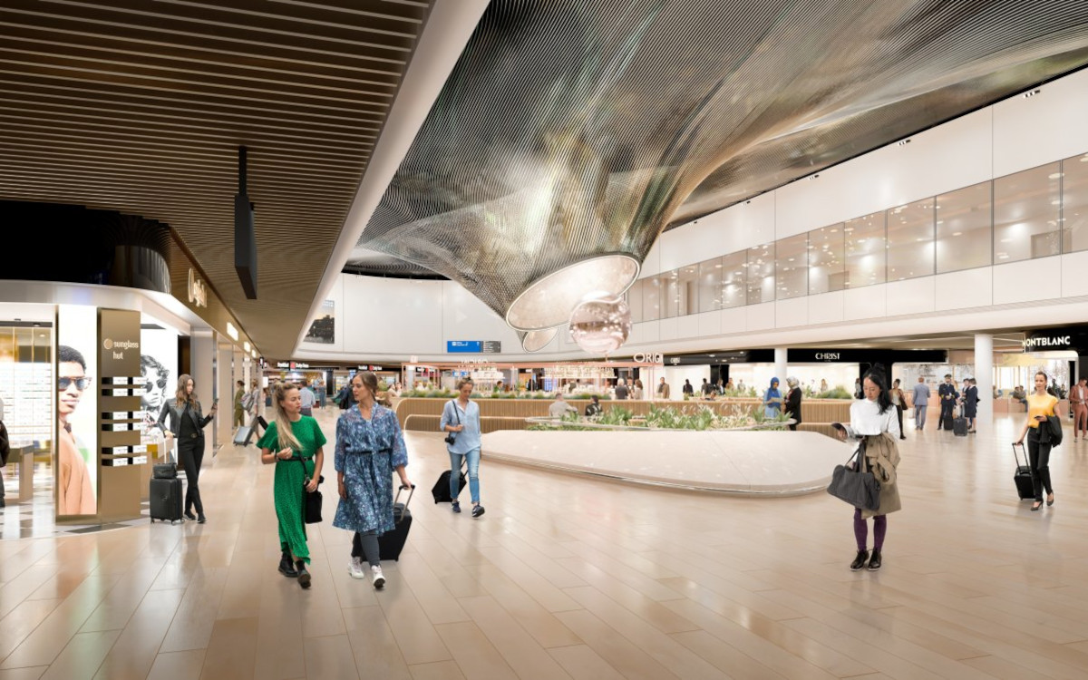 So soll das Terminal 3 am Flughafen Frankfurt aussehen. (Mock-up: Fraport AG)