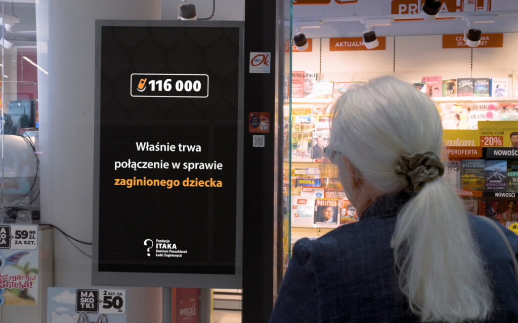 DooH-Kampagne "A Child is Missing" in Polen (Foto: Screen Network)
