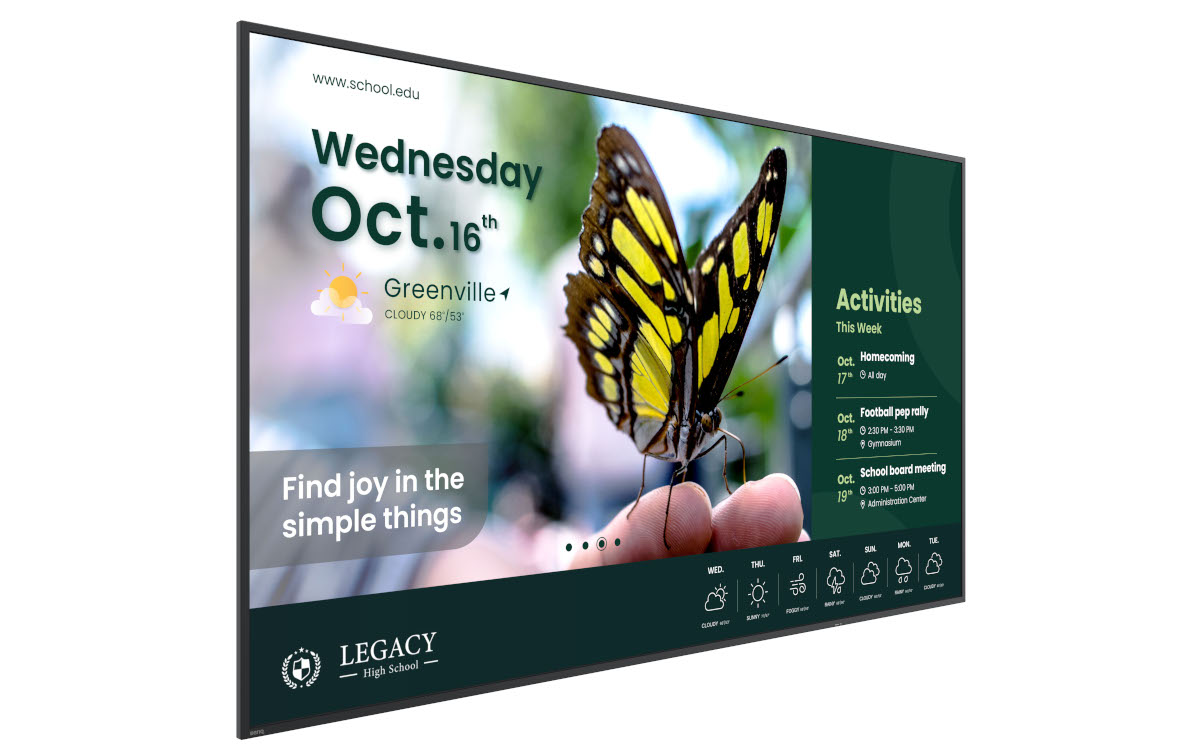 Die ST04-Serie von BenQ kann auf das proprietäre Digital Signage-CMS X-Sign zurückgreifen. (Foto: BenQ)