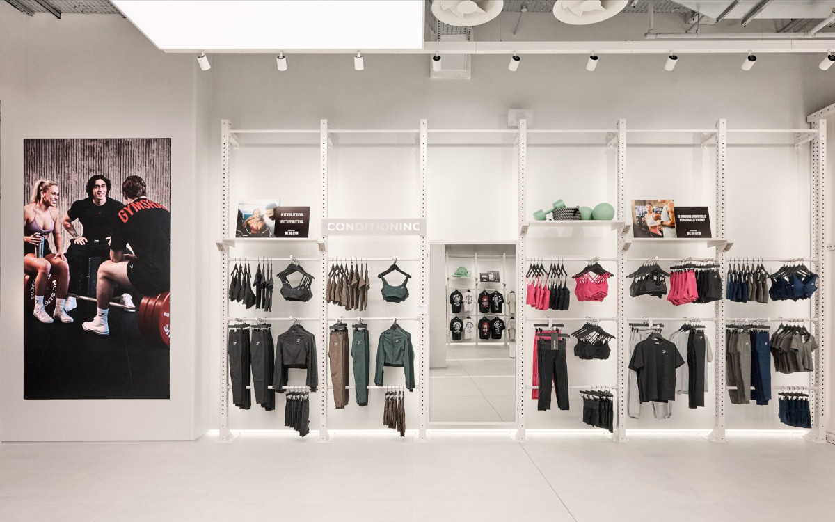 Digital Signage im Gymshark-Store (Foto: Gymshark)