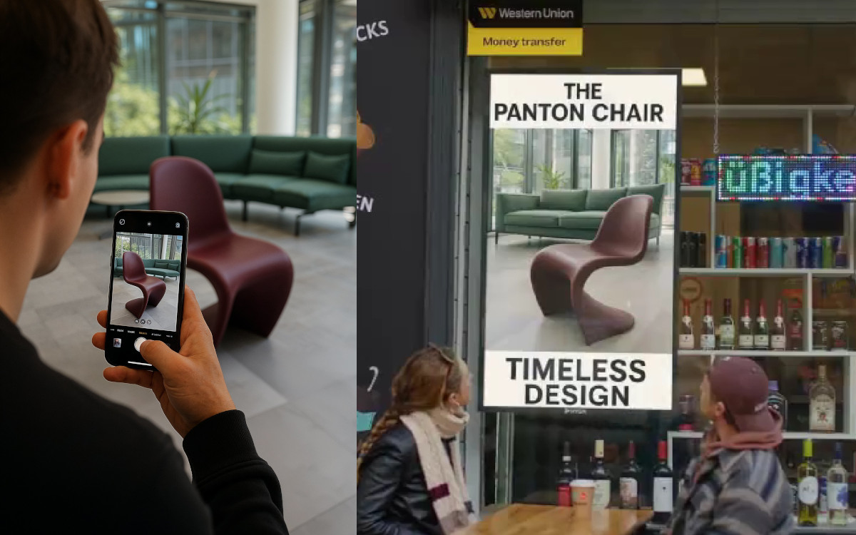 Das neue Hygh-Tool macht aus einem Smartphone-Bild eine DooH-Vorschau. (Fotos: HYGH)