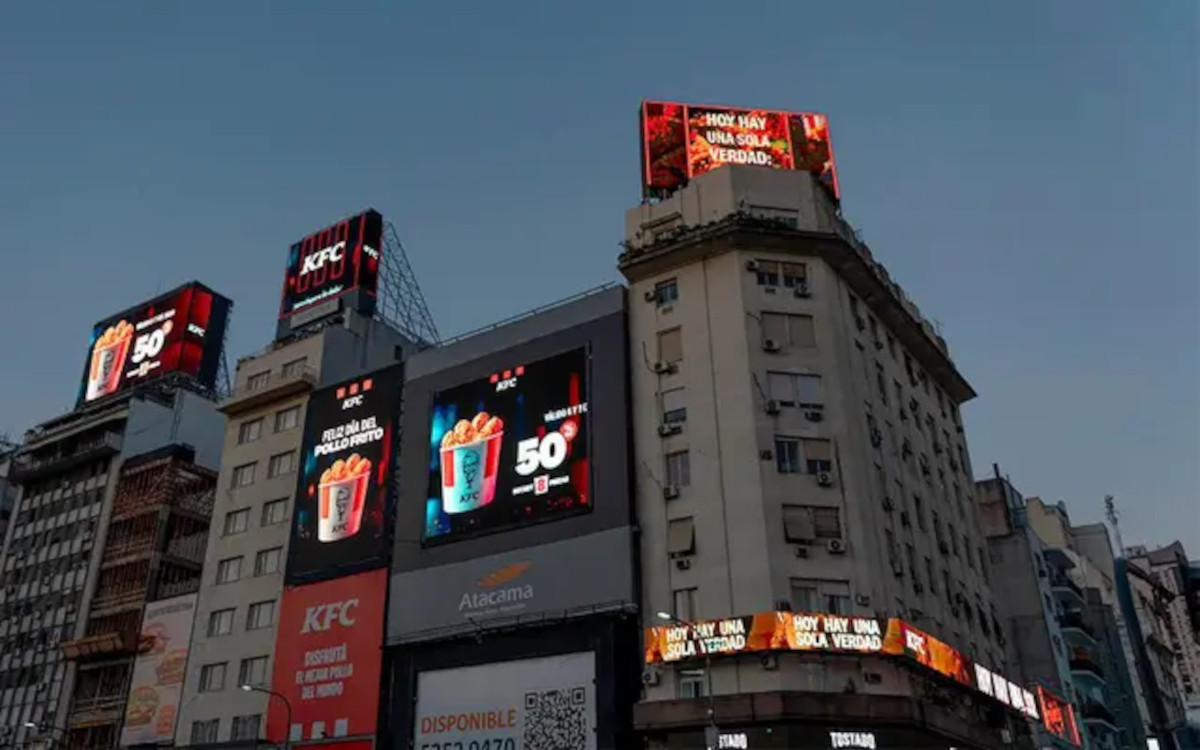 DooH-Domination durch KFPC in Buenos Aires (Foto: Taggify)