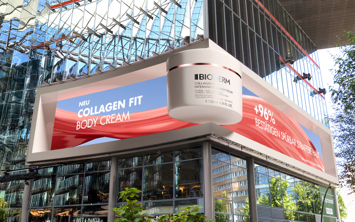 L'Oréal-Werbung auf dem Screen im Center am Potsdamer Platz (Foto: HYGH)