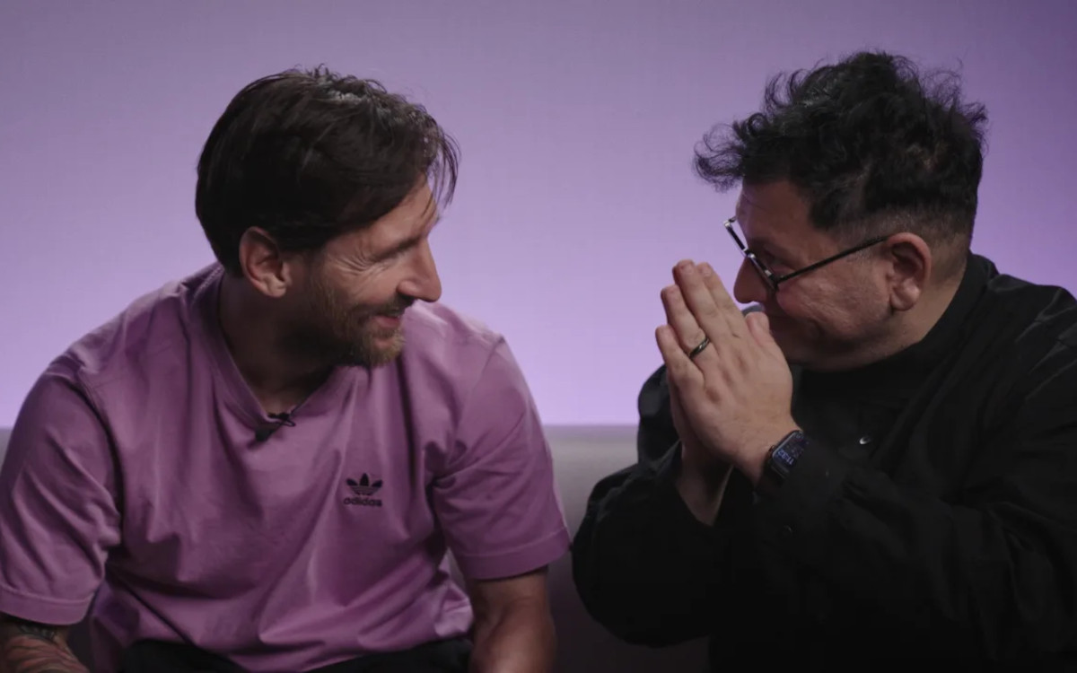 Lionel Messi (links) und Refik Anadol kooperieren für ein besonderes AI-Kunstwerk. (Foto: A Goal in Life/Inter Miami CF Foundation)
